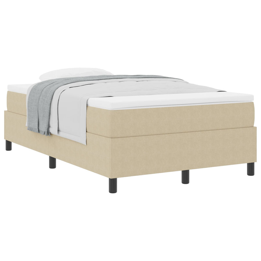 Boxspring Bed Met Matras Lichtgroen Grijs Klein Tweepersoons Corduroy Stof
