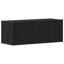 Tv Wandkasten (Set Van 2) - Zwart Eiken, 80X30X30 Cm, Gemaakt Van Bewerkt Hout