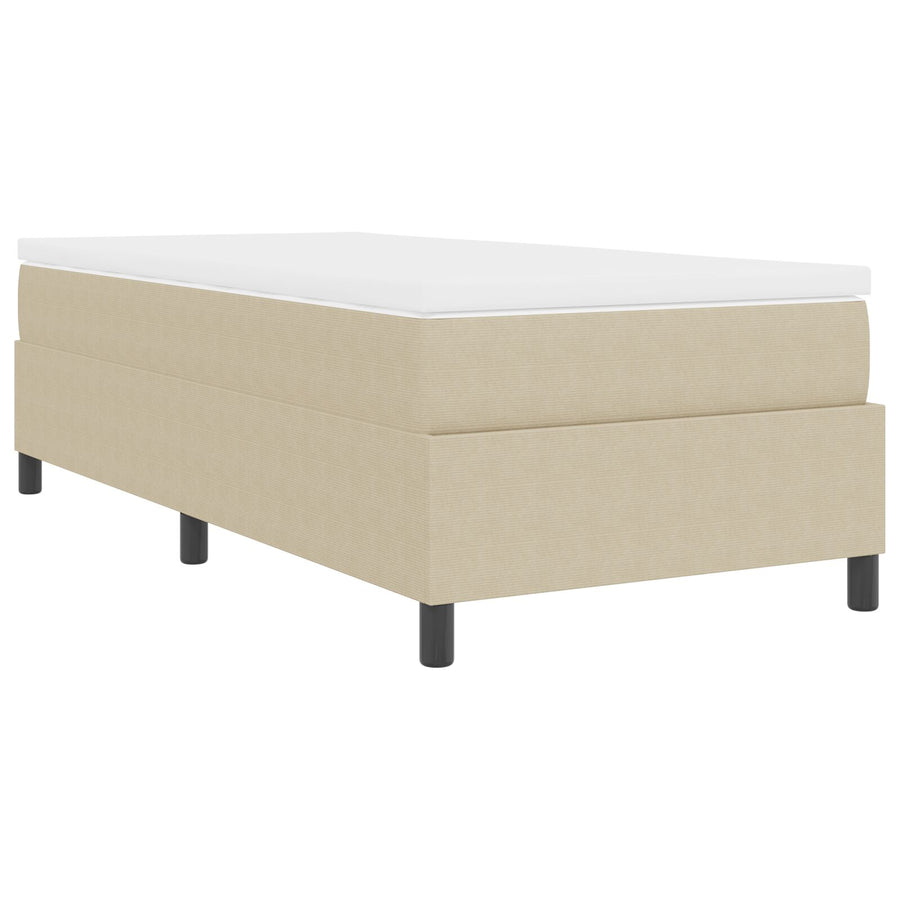 Boxspringbed Met Matras Lichtgroen Grijs 80X200 Cm Linnen Stof