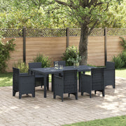 Tuinstafel poly rattan 200x100x73 cm antraciet