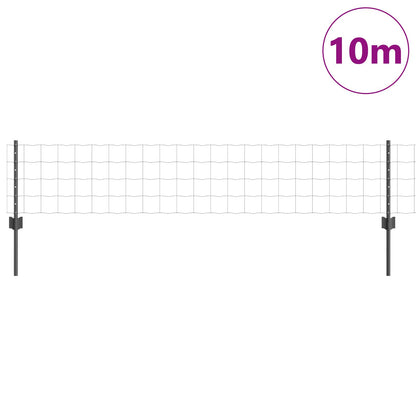 Euro Fence Met 5 U Palen Grijs 0.4X10 M Staal