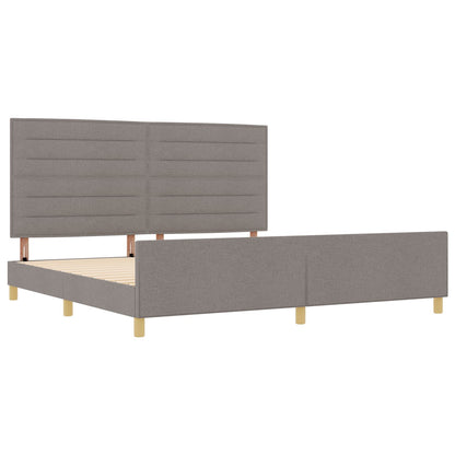 Bedframe Taupe 200X200 Cm Stof Crème