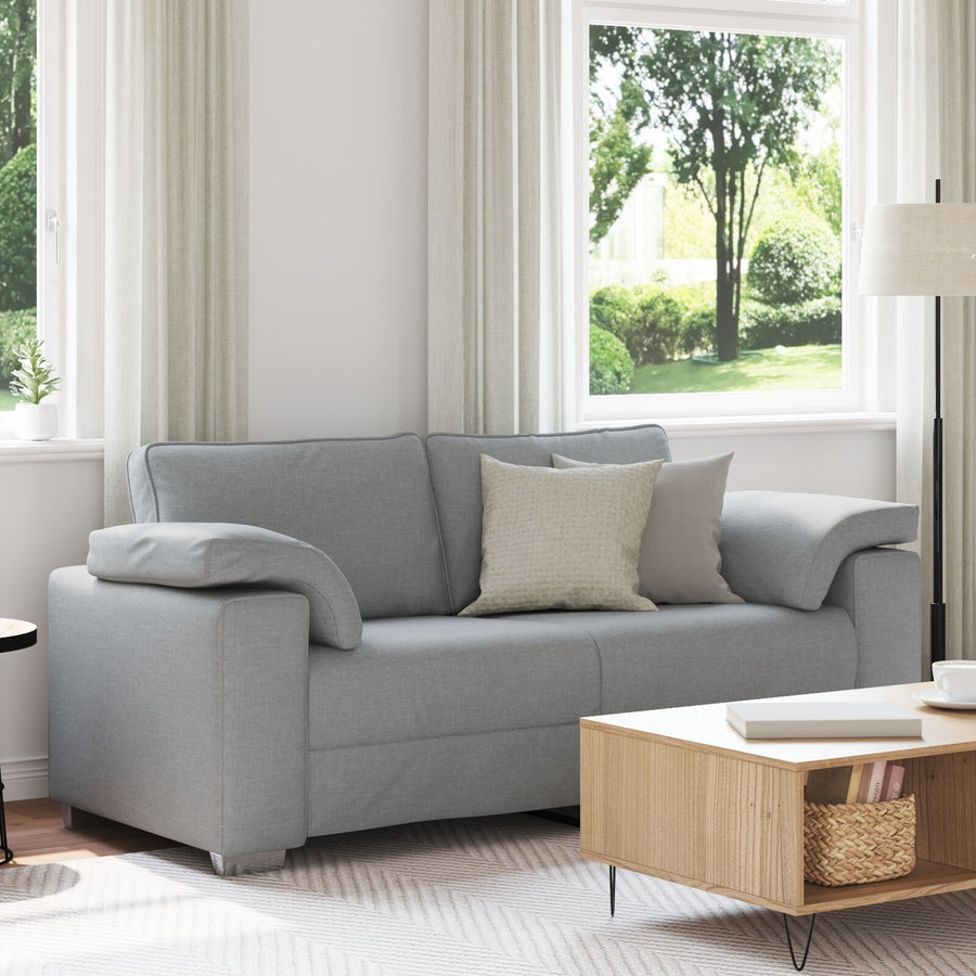 Loveseat Van Stof Lichtgrijs 140 cm