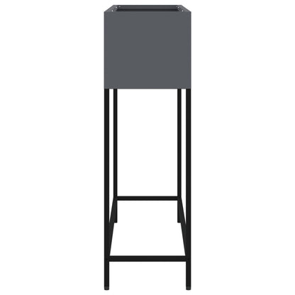 Verhoogde Tuinbak Staal Anthraciet 100 x 26 x 82 cm