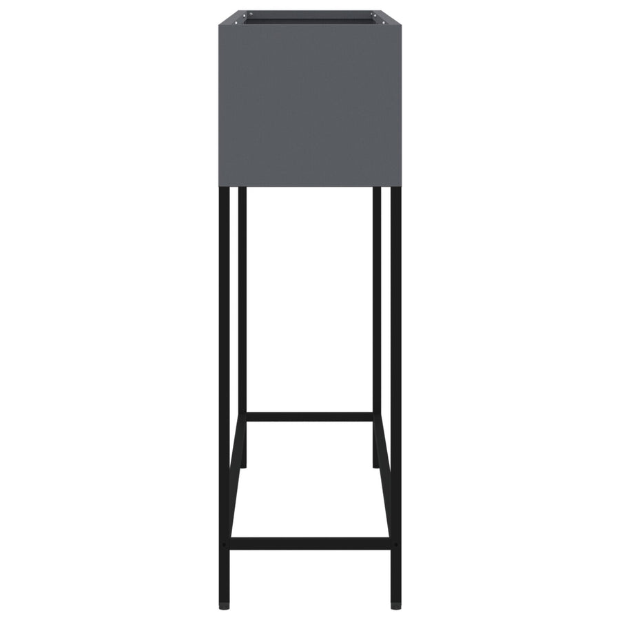 Verhoogde Tuinbak Staal Anthraciet 100 x 26 x 82 cm