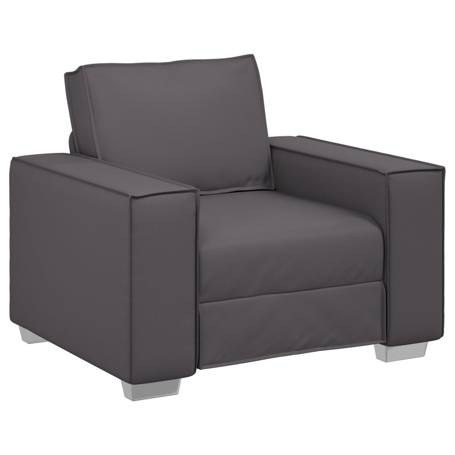 Fauteuil Kunstleder Grijs 59 cm