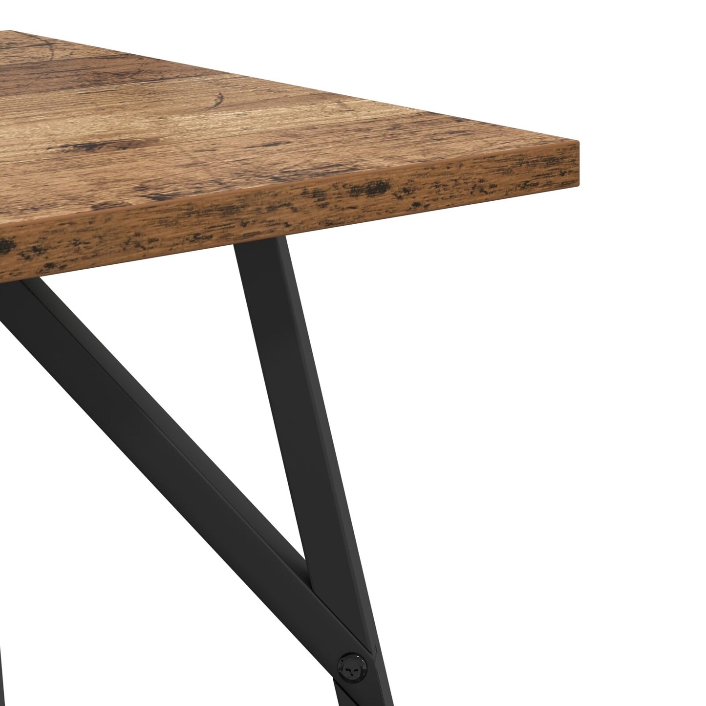 Bijzettafel Set Van 2 , Geengineerd Hout En Metaal Oud hout