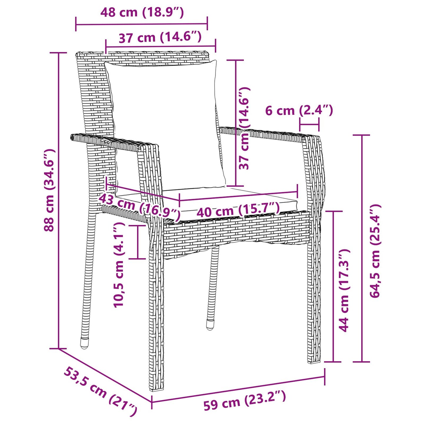 5-Delig Tuindining Set Met Kussens Grijs Poly Rattan