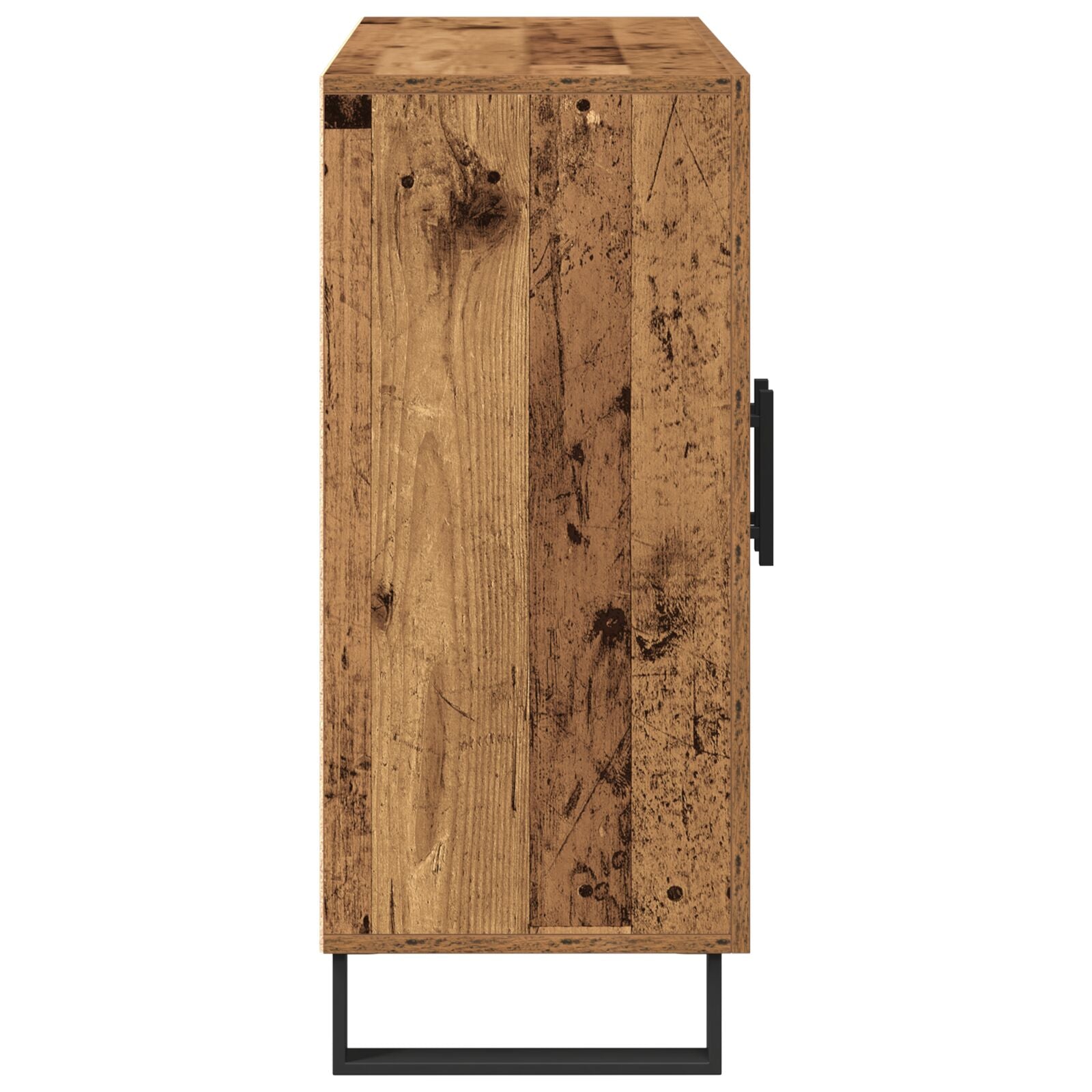 Dressoir Met 3 Deuren Oud Hout 90X34X80 Cm Engineered Hout
