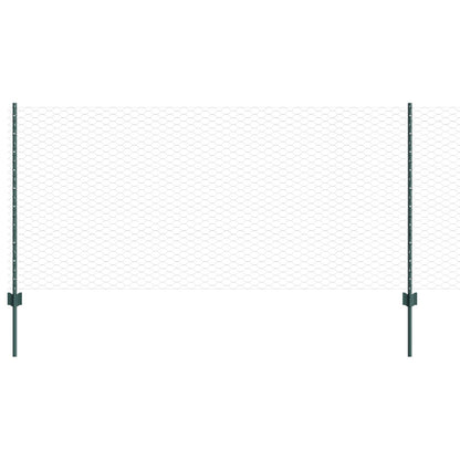 Tuinhek Set Set Van 2 Groen Metaal 25 X 1 M Duurzaam Tuinhek