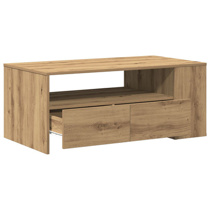 Salontafel - Artisan Eiken - 102X55X43,5 Cm - Gemaakt Van Verwerkt Hout