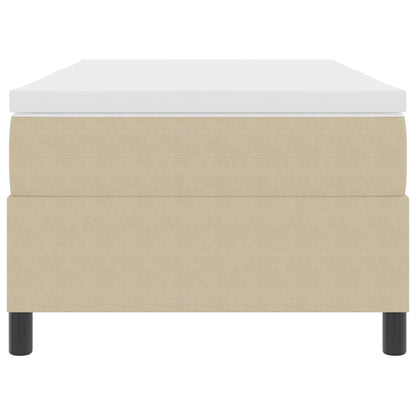 Boxspringbed Met Matras Lichtgroen Grijs 80X200 Cm Linnen Stof