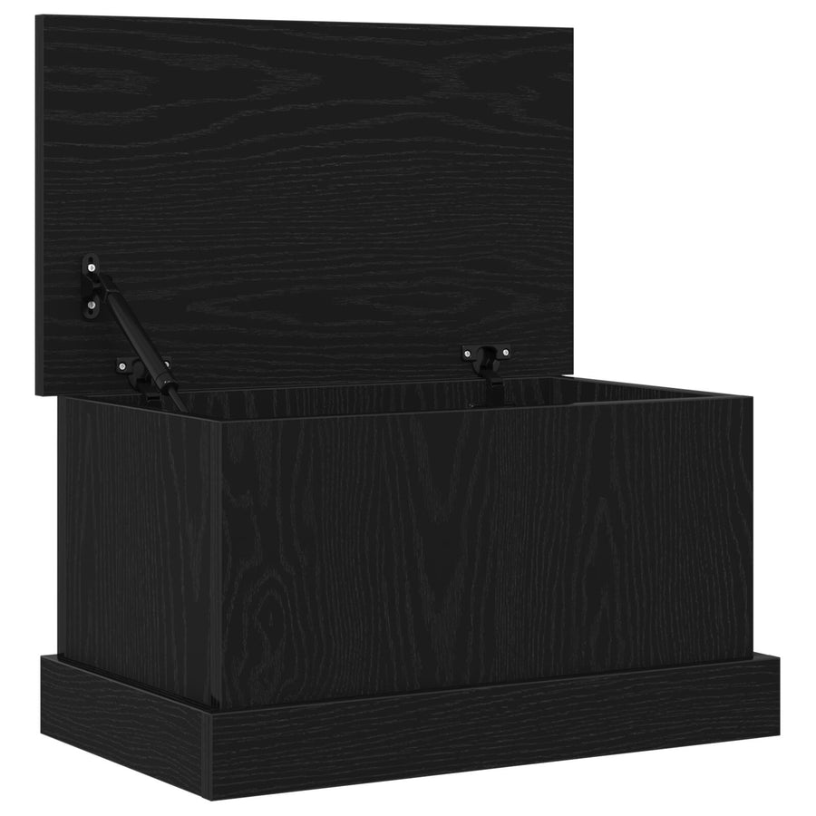 Opbergdoos Zwart Eiken 50X30X28 Cm Samengesteld Hout