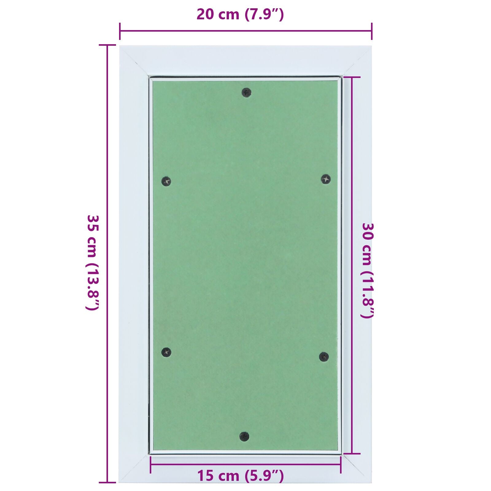 Toegangs Paneel Met Aluminium Frame En Plakplaat 150X300 Mm