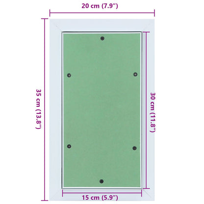Toegangs Paneel Met Aluminium Frame En Plakplaat 150X300 Mm