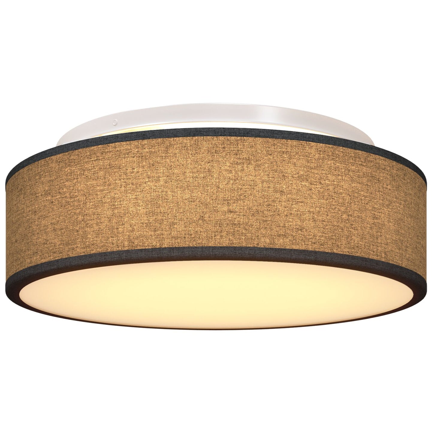 Plafondlampen Inbouw Ø 38 Cm Stof E27 Ø38 x 13.5 cm Zwart zonder sterrenlampenkap