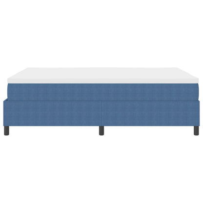 Boxspringbed Met Matras Blauw 140X200 Cm Corduroy Stof