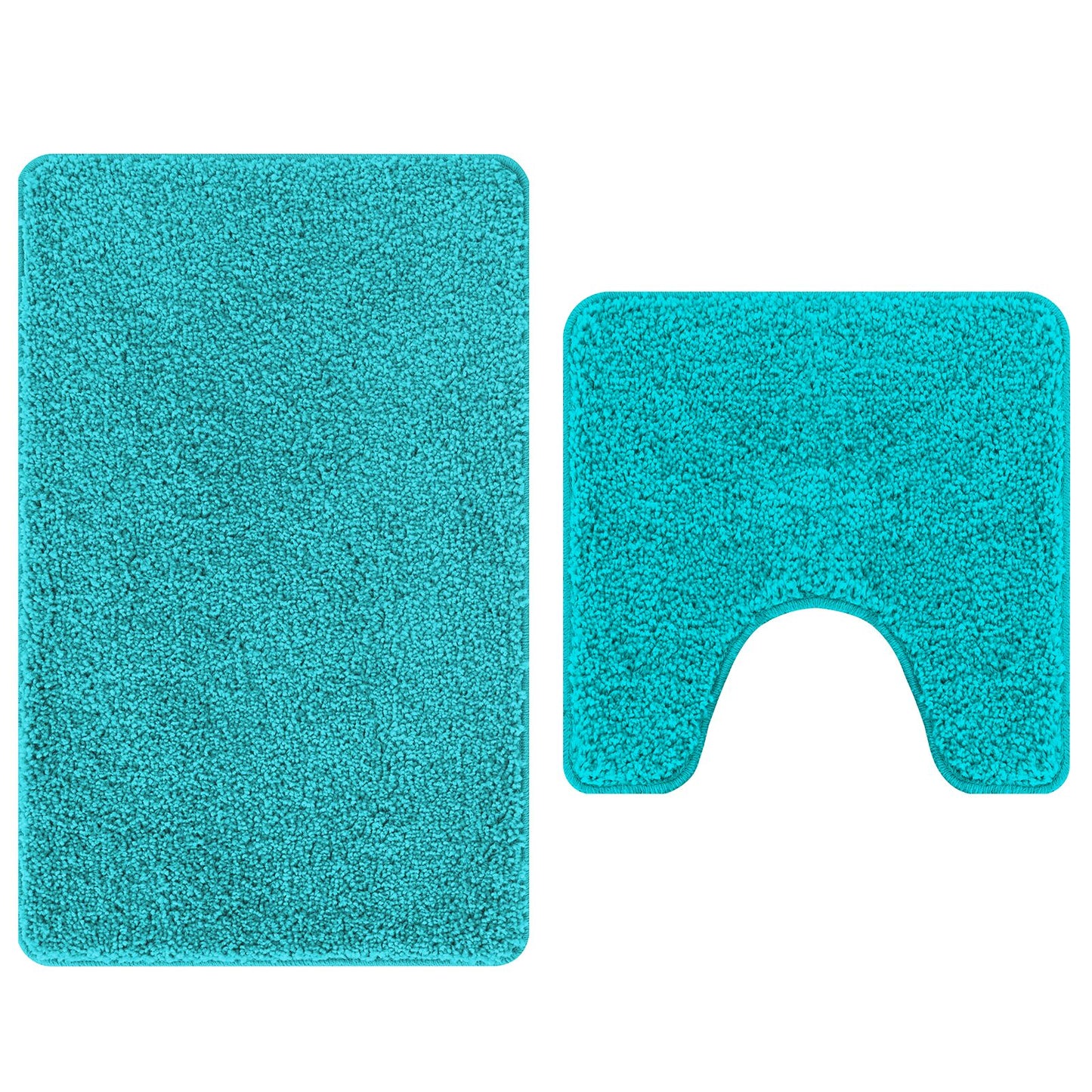 2-Delige Badmat Set Polypropyleen Antislip Turquoise