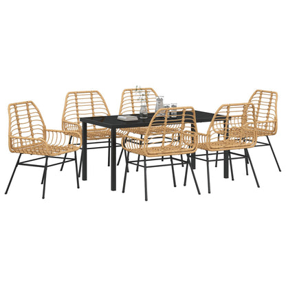 7-Delige Tuinset Bruin Poly Rattan