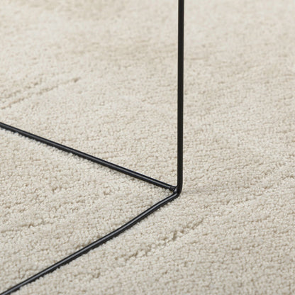 Vloerkleden Polyester Antislip Modern Beige 160 x 230 cm Ovaal-Golfrand