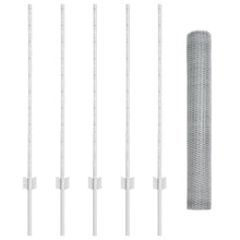 Fence Posts 10 Pcs U-Channel 100 Cm Gegalvaniseerd Staal,  Hexagon Fence 1X10 M Gegalvaniseerd Staal