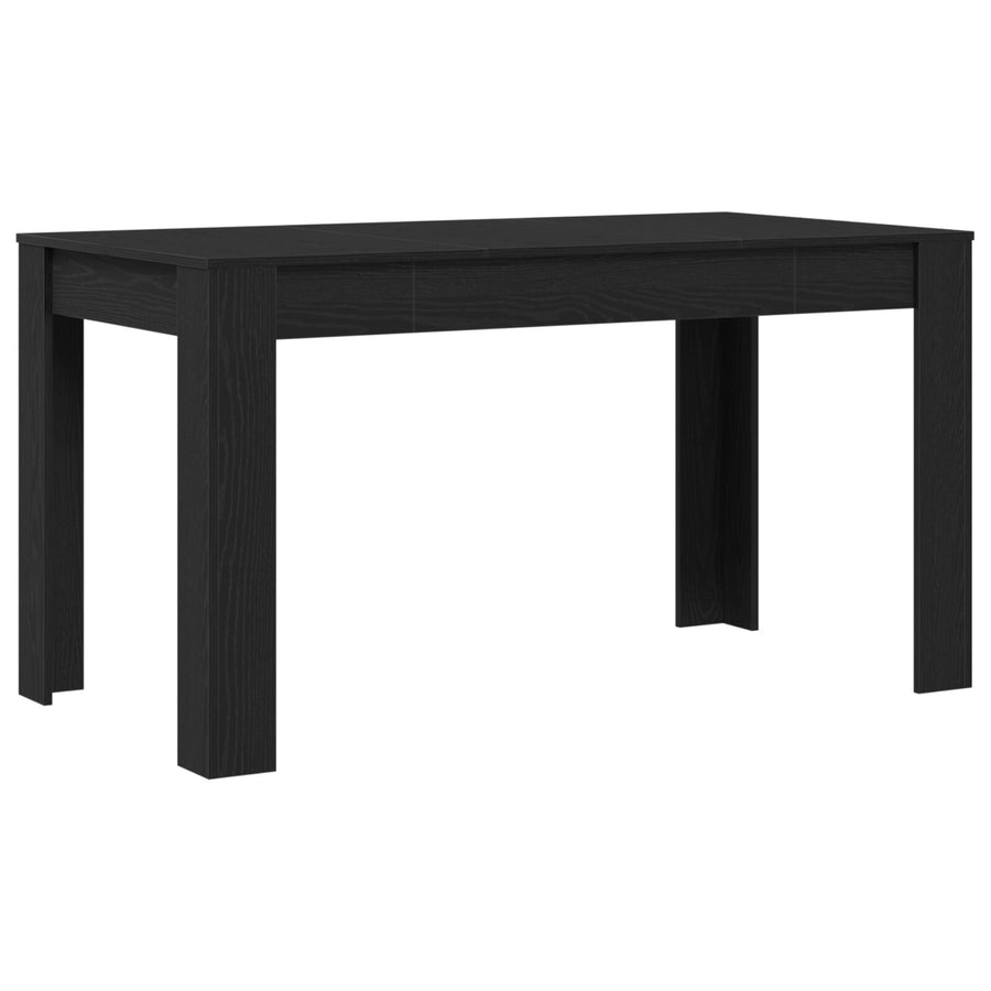 Eettafel Zwart Eiken 140X74,5X76 Cm Geengineerd Hout