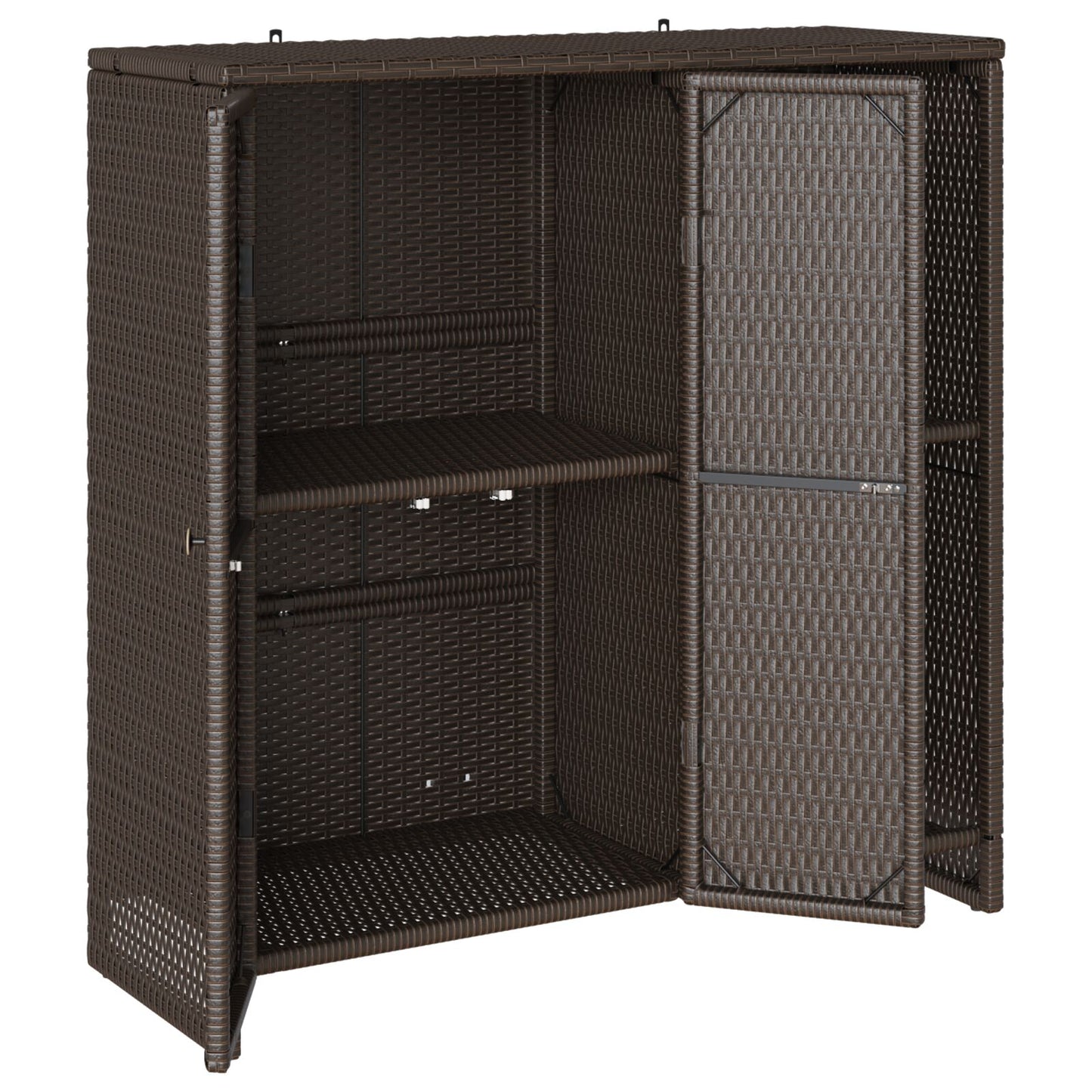 Opbergkast 100X36X102 Cm Rattan Bruin