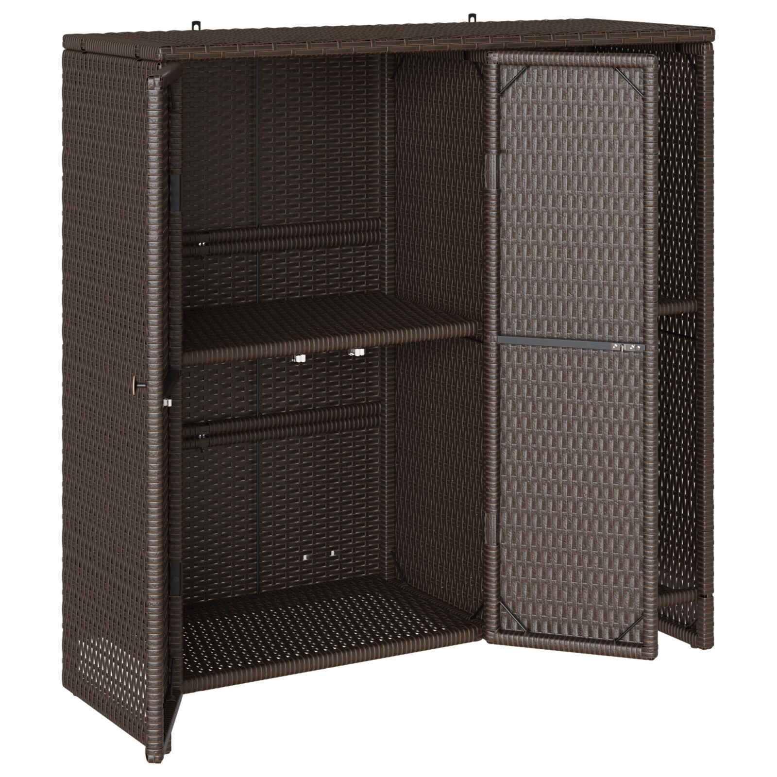 Opbergkast 100X36X102 Cm Rattan Bruin