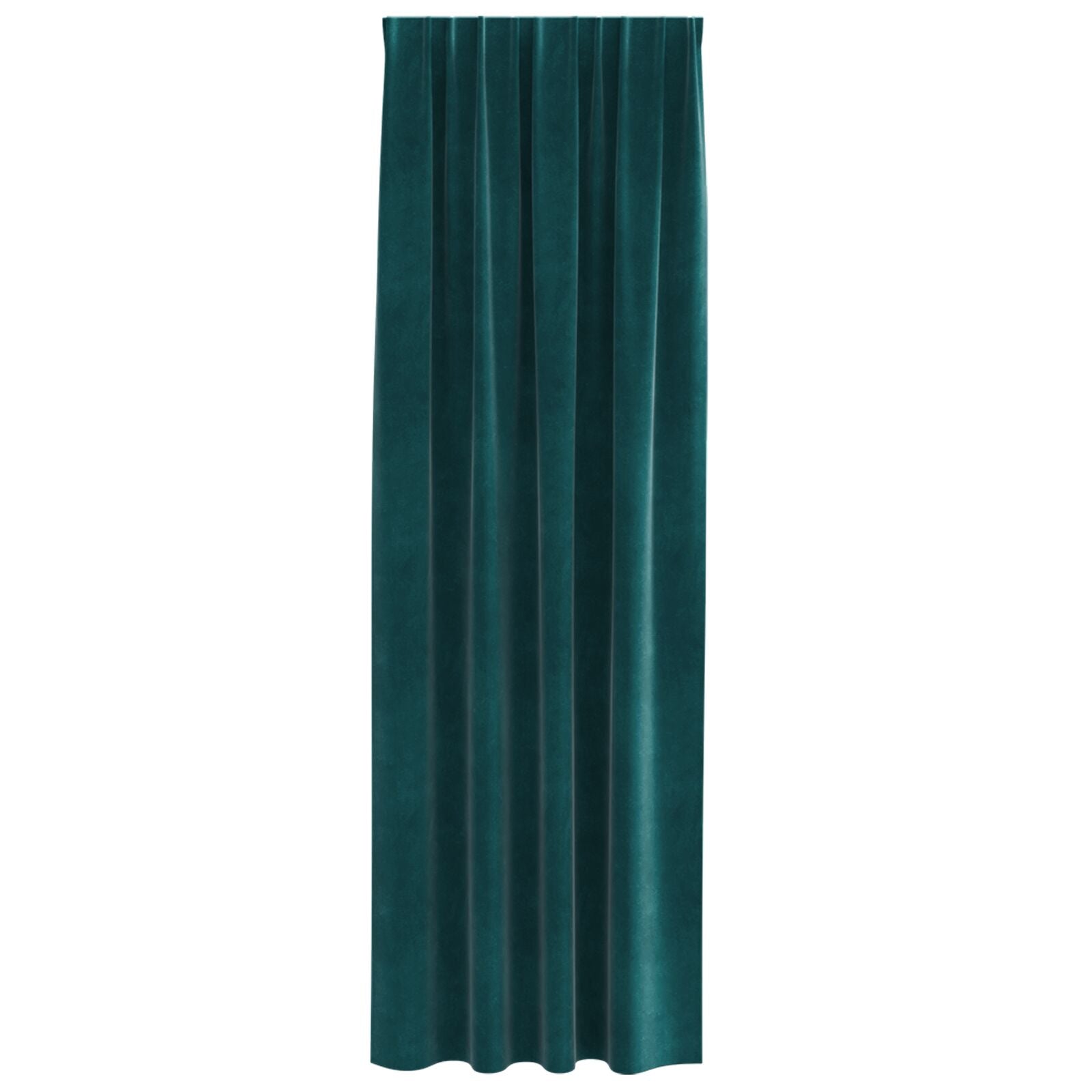 Zwarte Verduisteringsgordijnen Met Topband 2 Stuks Velours Donkergroen 140 x 260 cm met geïntegreerd tape