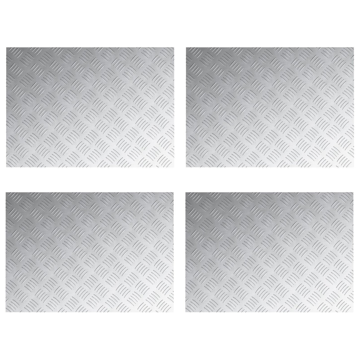 Aluminium Ruitplaten 4 Stuks Antislip 70X50 Cm 70 x 50 x 0.2 cm Rechthoekig