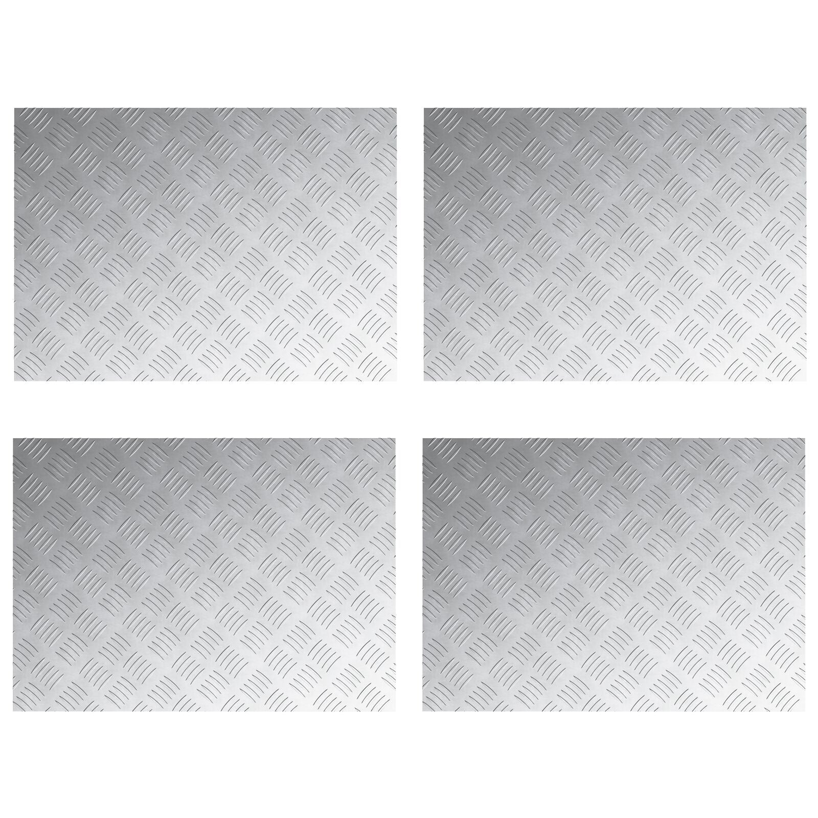 Aluminium Ruitplaten 4 Stuks Antislip 70X50 Cm 70 x 50 x 0.2 cm Rechthoekig