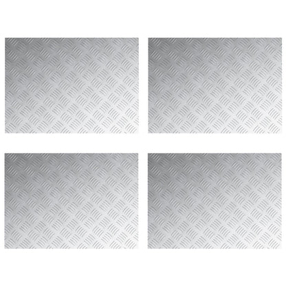 Aluminium Ruitplaten 4 Stuks Antislip 70X50 Cm 70 x 50 x 0.2 cm Rechthoekig