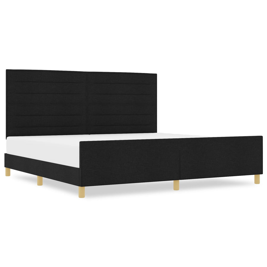 Zwarte Stoffen Bedombouw 200X200 Cm Crème