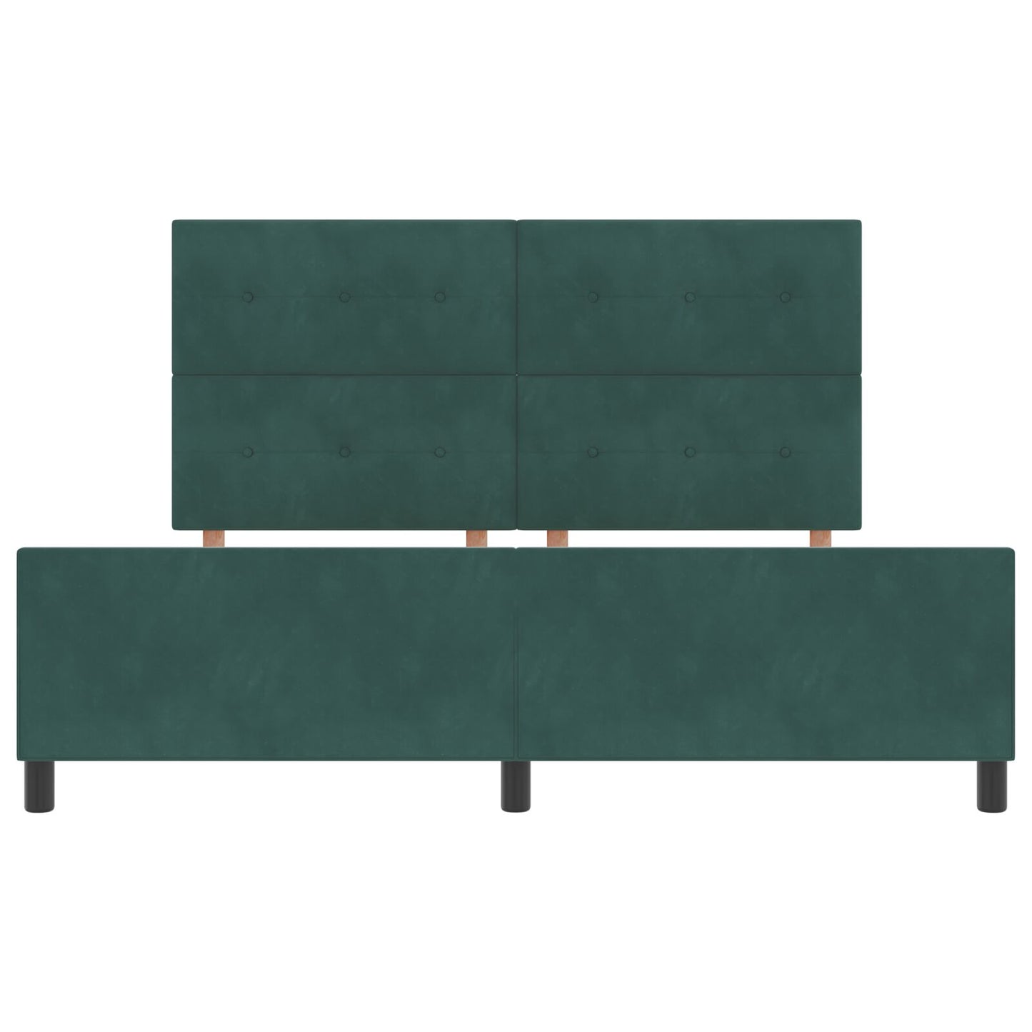 Bed Frame Donkergroen 180X200 Cm Fluweel Crème