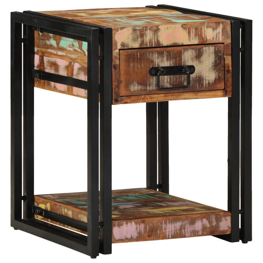 Nachtkastje 1 40 x 40 x 50 cm Massief gerecycled hout