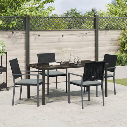 Set Van 3 Zwart Pe Rattan 54X62,5X89 Cm Duurzaam Tuinstoel