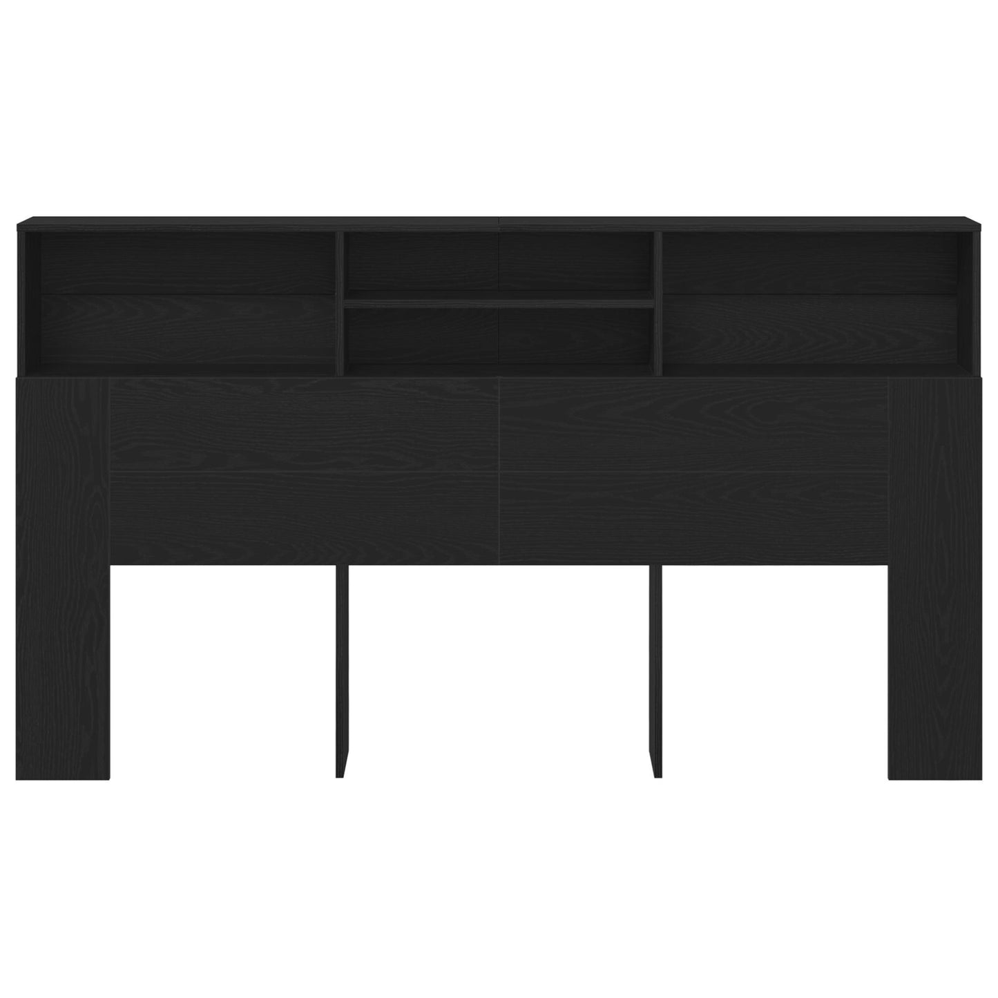 Hoofdbord Kast Zwart Eiken 180X19X103,5 Cm
