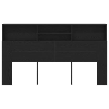 Hoofdbord Kast Zwart Eiken 180X19X103,5 Cm