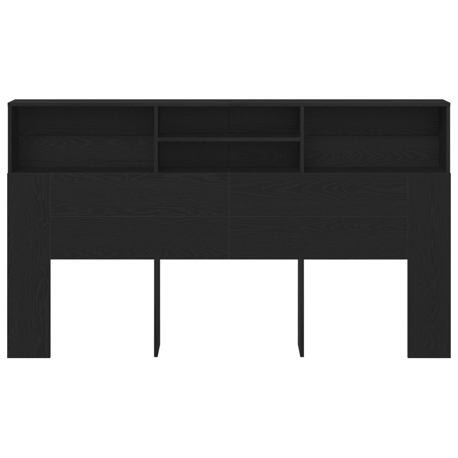 Hoofdbord Kast Zwart Eiken 180X19X103,5 Cm