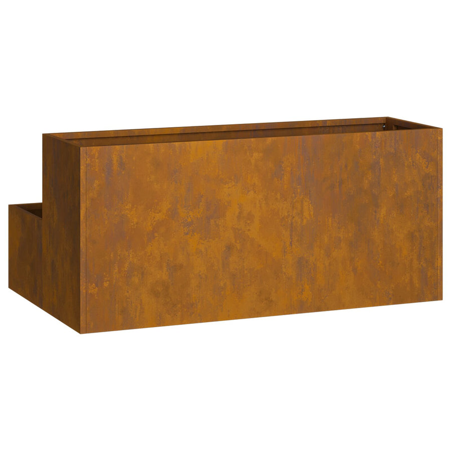 Tuinschaal 2-Tier 100 x 60 x 45 cm Verweerd staal