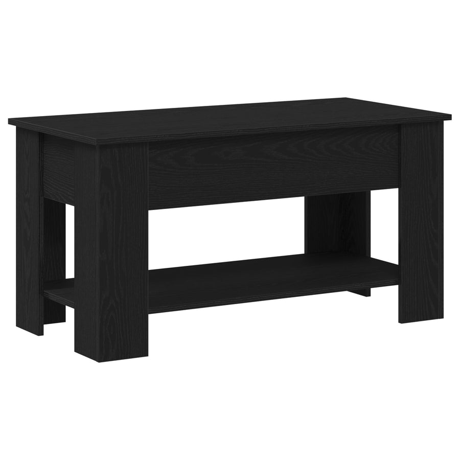 Zwarte Eikenhouten Salontafel - 101X49X52 Cm Gemaakt Van Geënginieerd Hout