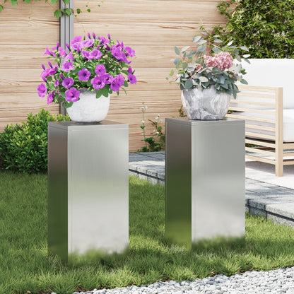 Buiten Plantenstandaarden Pilaar 2 Stuks 24X24X55 Cm Gegalvaniseerd staal 2x (55 cm)