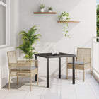 Garden chair with cushion 2 pcs Beige 55 x 53 x 85 cm poly rattan