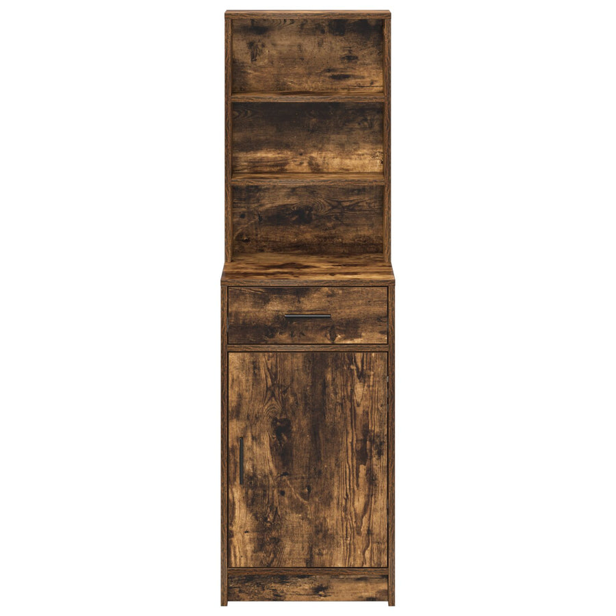 Hoge Kast In , 40X41X135 Cm, Gemaakt Van Engineered Wood Gerookt eiken
