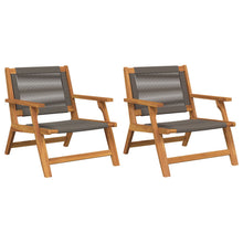 Tuinstoelen 2 Stuks 67X77X73 Cm Massief Acaciahout Grijs 2x stoel