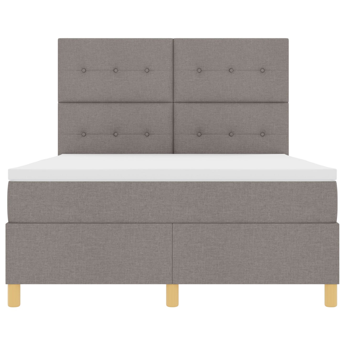 Boxspringbed Met Matras Taupe 160X200 Cm Stof Blauw