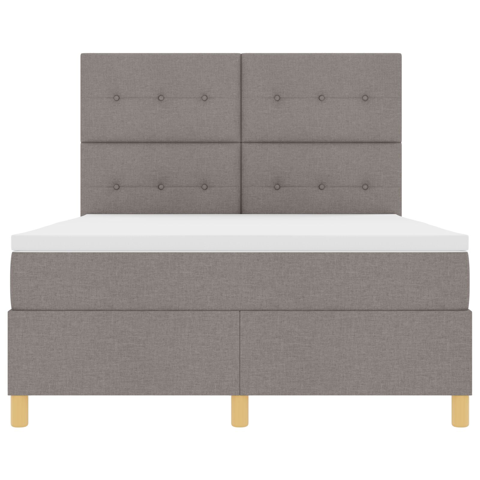 Boxspringbed Met Matras Taupe 160X200 Cm Stof Blauw