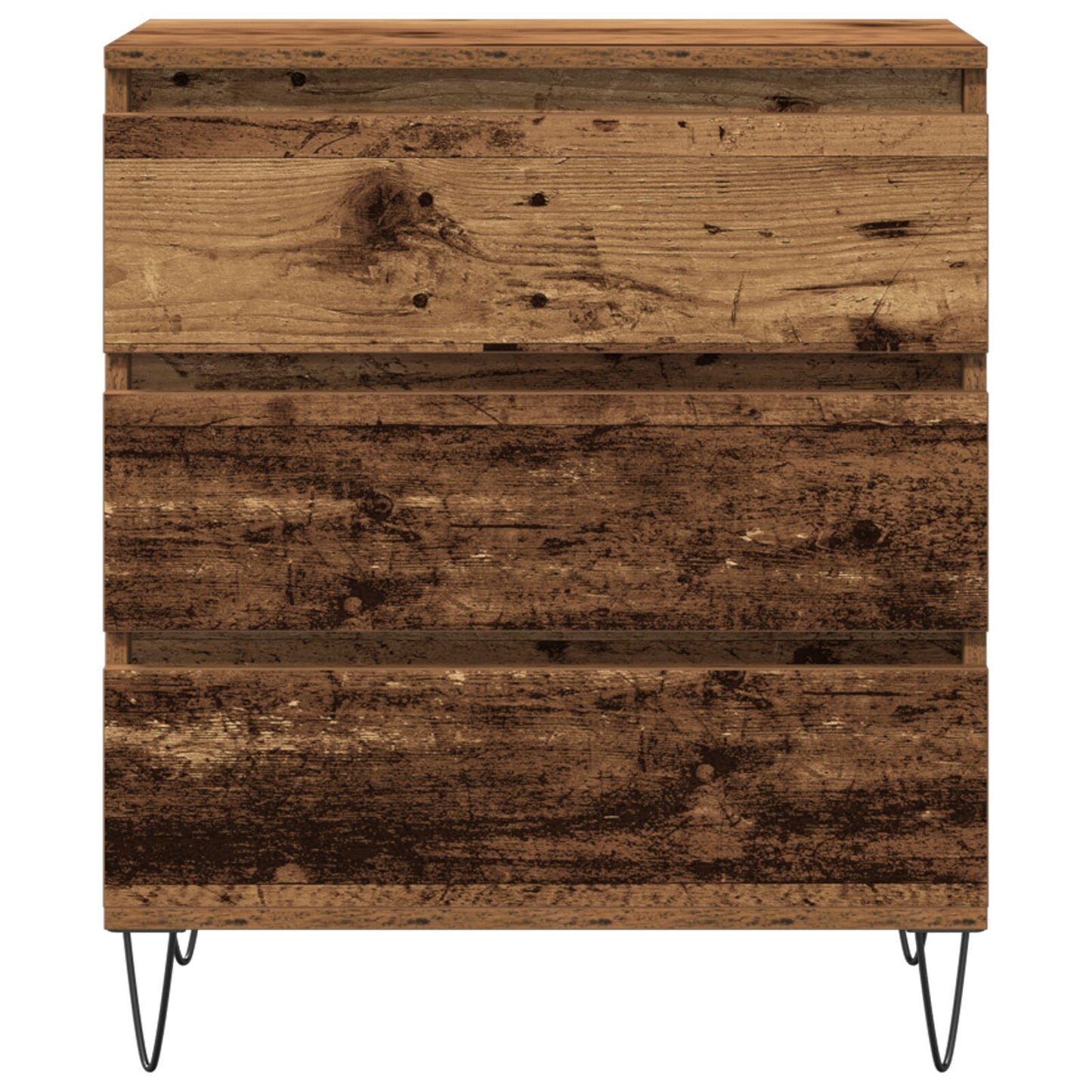 Dressoir Met Lades 60X35X70 Cm Geëngineerd Hout Oude hout