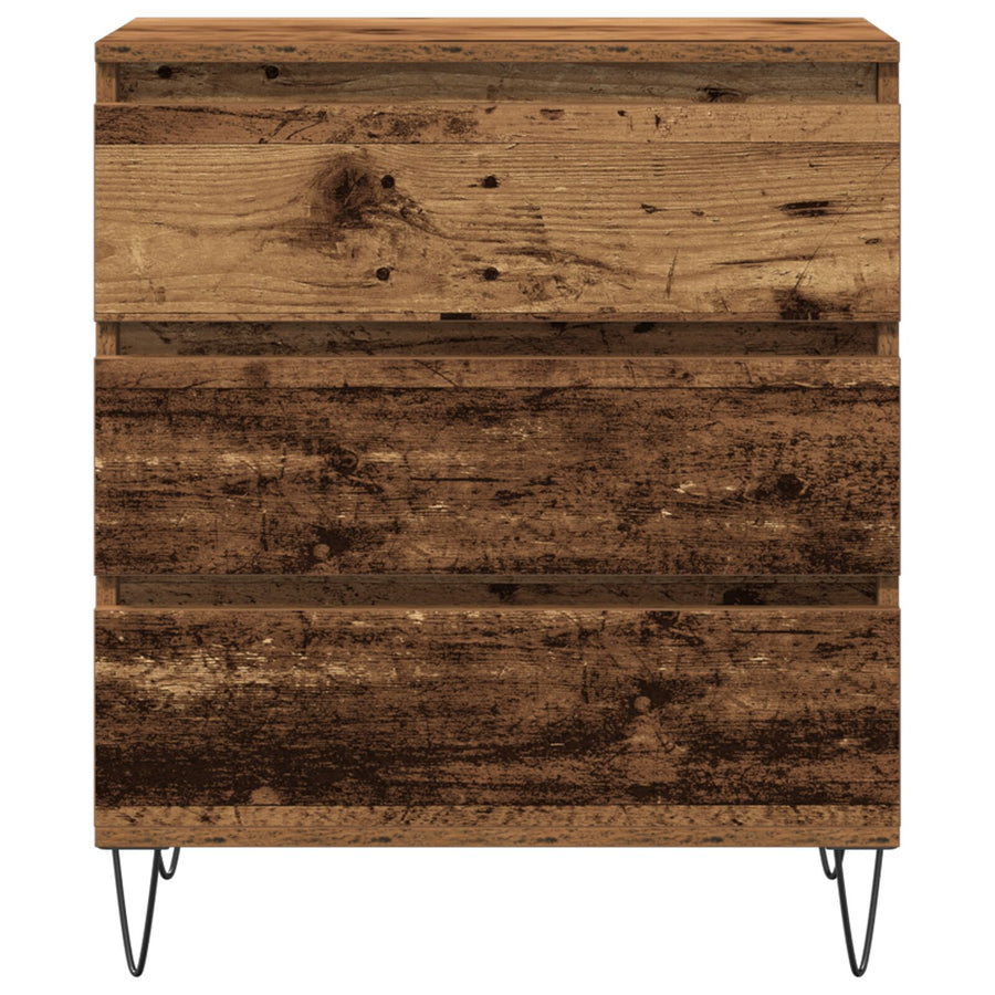 Dressoir Met Lades 60X35X70 Cm Geëngineerd Hout Oude hout