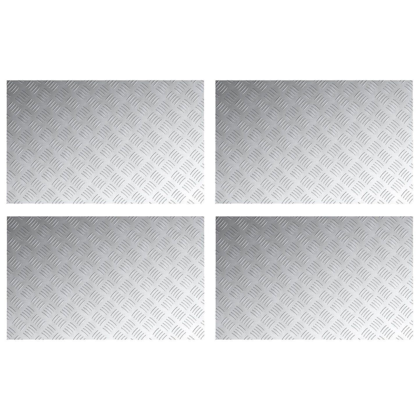 Aluminium Antislip Checkerplaten 4 Stuks 80X50 Cm 80 x 50 x 0.2 cm Rechthoekig
